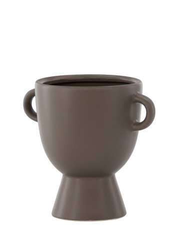 VENTURE DESIGN Cent potte, m. 2 hndtak - brunt steinty (20x14x18)