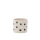 VENTURE DESIGN Sane potte, rund - hvite/svarte prikker steinty (11x11x10)