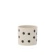 VENTURE DESIGN Sane potte, rund - hvite/svarte prikker steinty (11x11x10)
