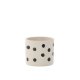 VENTURE DESIGN Sane potte, rund - hvite/svarte prikker steinty (11x11x10)