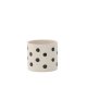 VENTURE DESIGN Sane potte, rund - hvite/svarte prikker steinty (11x11x10)
