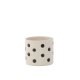 VENTURE DESIGN Sane potte, rund - hvite/svarte prikker steinty (11x11x10)