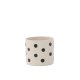 VENTURE DESIGN Sane potte, rund - hvite/svarte prikker steinty (11x11x10)