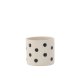 VENTURE DESIGN Sane potte, rund - hvite/svarte prikker steinty (11x11x10)