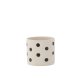 VENTURE DESIGN Sane potte, rund - hvite/svarte prikker steinty (11x11x10)