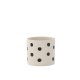 VENTURE DESIGN Sane potte, rund - hvite/svarte prikker steinty (11x11x10)