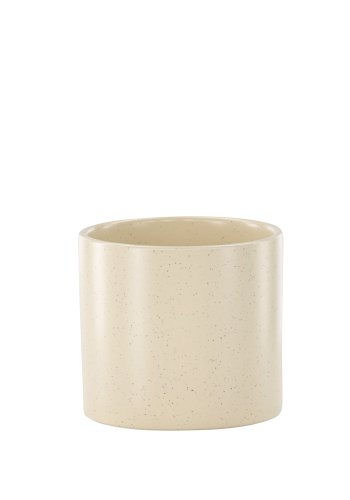 VENTURE DESIGN Sane potte, rund - beige/svarte prikker steinty (11x11x10)