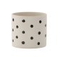 VENTURE DESIGN Sane potte, rund - hvite/svarte prikker steinty (18x18x17)