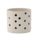VENTURE DESIGN Sane potte, rund - hvite/svarte prikker steinty (18x18x17)
