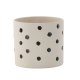 VENTURE DESIGN Sane potte, rund - hvite/svarte prikker steinty (18x18x17)