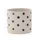 VENTURE DESIGN Sane potte, rund - hvite/svarte prikker steinty (18x18x17)