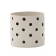VENTURE DESIGN Sane potte, rund - hvite/svarte prikker steinty (18x18x17)