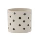 VENTURE DESIGN Sane potte, rund - hvite/svarte prikker steinty (18x18x17)