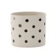 VENTURE DESIGN Sane potte, rund - hvite/svarte prikker steinty (18x18x17)