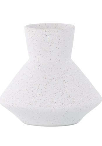 VENTURE DESIGN Rellis vase - hvite/svarte prikker keramikk (H20xB22)