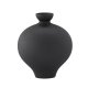 VENTURE DESIGN Rellis vase, rund - svart keramikk (D6xH24xB20)