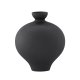VENTURE DESIGN Rellis vase, rund - svart keramikk (D6xH24xB20)
