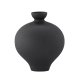 VENTURE DESIGN Rellis vase, rund - svart keramikk (D6xH24xB20)