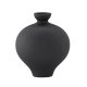 VENTURE DESIGN Rellis vase, rund - svart keramikk (D6xH24xB20)