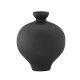 VENTURE DESIGN Rellis vase, rund - svart keramikk (D6xH24xB20)