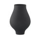 VENTURE DESIGN Rellis vase, rund - svart keramikk (D10xH24xB14)