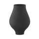 VENTURE DESIGN Rellis vase, rund - svart keramikk (D10xH24xB14)