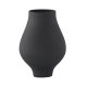 VENTURE DESIGN Rellis vase, rund - svart keramikk (D10xH24xB14)