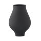 VENTURE DESIGN Rellis vase, rund - svart keramikk (D10xH24xB14)