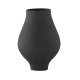 VENTURE DESIGN Rellis vase, rund - svart keramikk (D10xH24xB14)