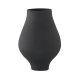 VENTURE DESIGN Rellis vase, rund - svart keramikk (D10xH24xB14)