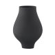 VENTURE DESIGN Rellis vase, rund - svart keramikk (D10xH24xB14)