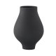 VENTURE DESIGN Rellis vase, rund - svart keramikk (D10xH24xB14)