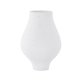 VENTURE DESIGN Rellis vase, rund - hvite/svarte prikker keramikk (D10xH24xB14)