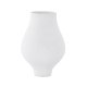 VENTURE DESIGN Rellis vase, rund - hvite/svarte prikker keramikk (D10xH24xB14)