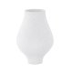 VENTURE DESIGN Rellis vase, rund - hvite/svarte prikker keramikk (D10xH24xB14)