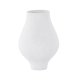 VENTURE DESIGN Rellis vase, rund - hvite/svarte prikker keramikk (D10xH24xB14)
