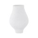 VENTURE DESIGN Rellis vase, rund - hvite/svarte prikker keramikk (D10xH24xB14)