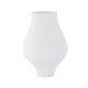 VENTURE DESIGN Rellis vase, rund - hvite/svarte prikker keramikk (D10xH24xB14)