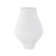VENTURE DESIGN Rellis vase, rund - hvite/svarte prikker keramikk (D10xH24xB14)