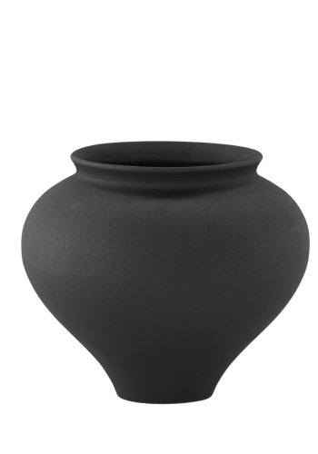 VENTURE DESIGN Rellis vase, rund - svart keramikk (D11xH18xB18)