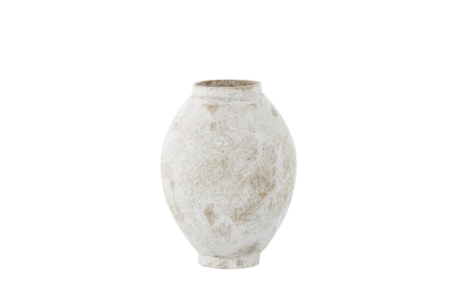 VENTURE DESIGN Globe Vase, rund – beige/braune Keramik (8 x 18 x 22 H)
