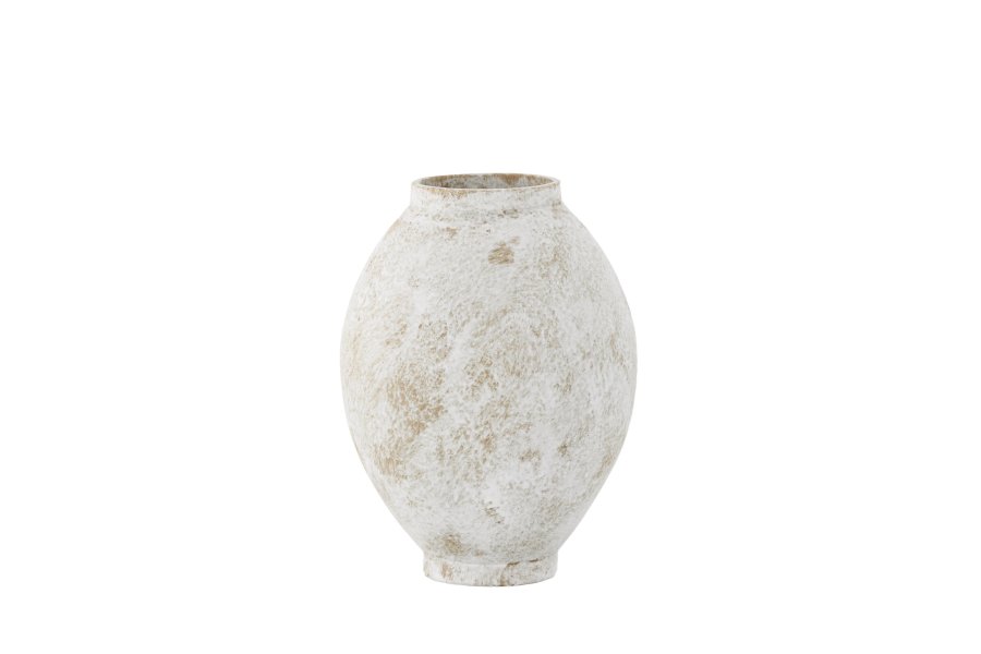 VENTURE DESIGN Globe Vase, rund – beige/braune Keramik (8 x 18 x 22 H)