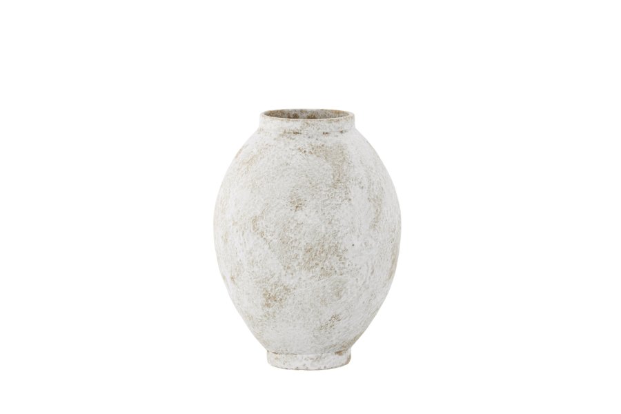 VENTURE DESIGN Globe Vase, rund – beige/braune Keramik (8 x 18 x 22 H)