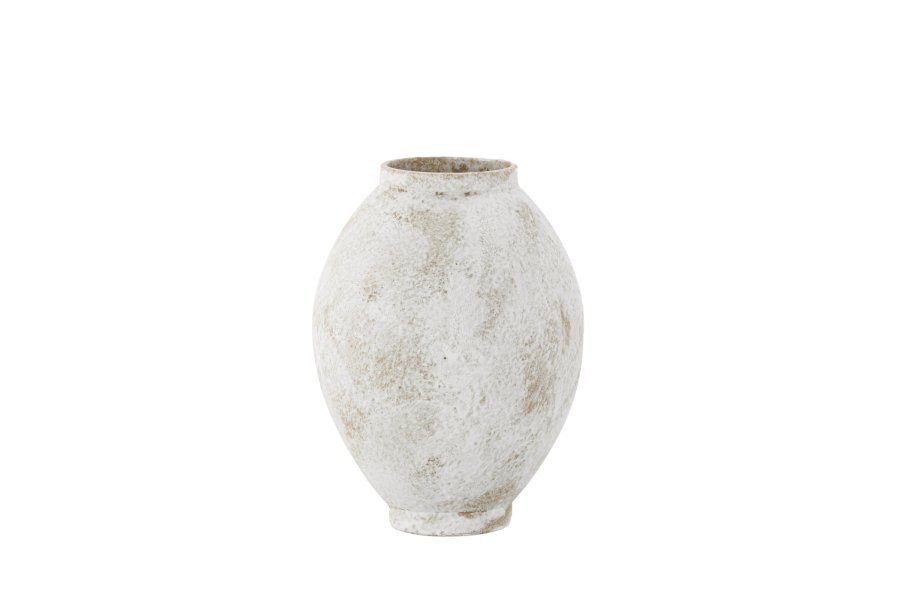 VENTURE DESIGN Globe Vase, rund – beige/braune Keramik (8 x 18 x 22 H)