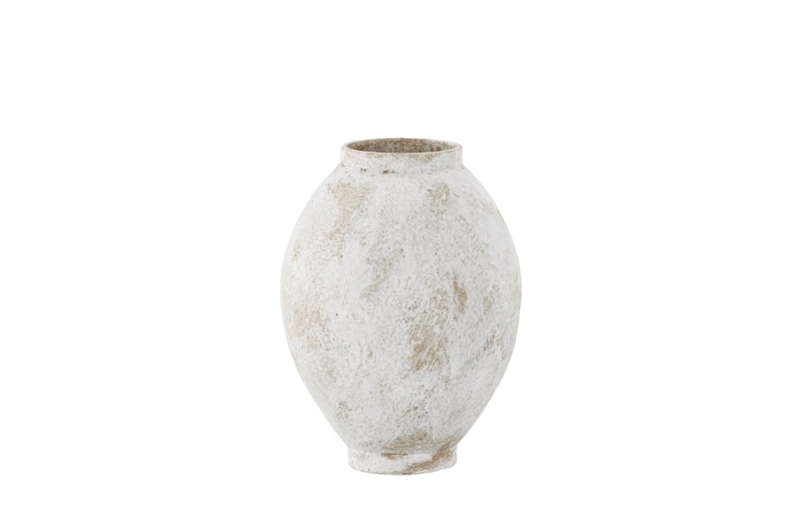 VENTURE DESIGN Globe Vase, rund – beige/braune Keramik (8 x 18 x 22 H)