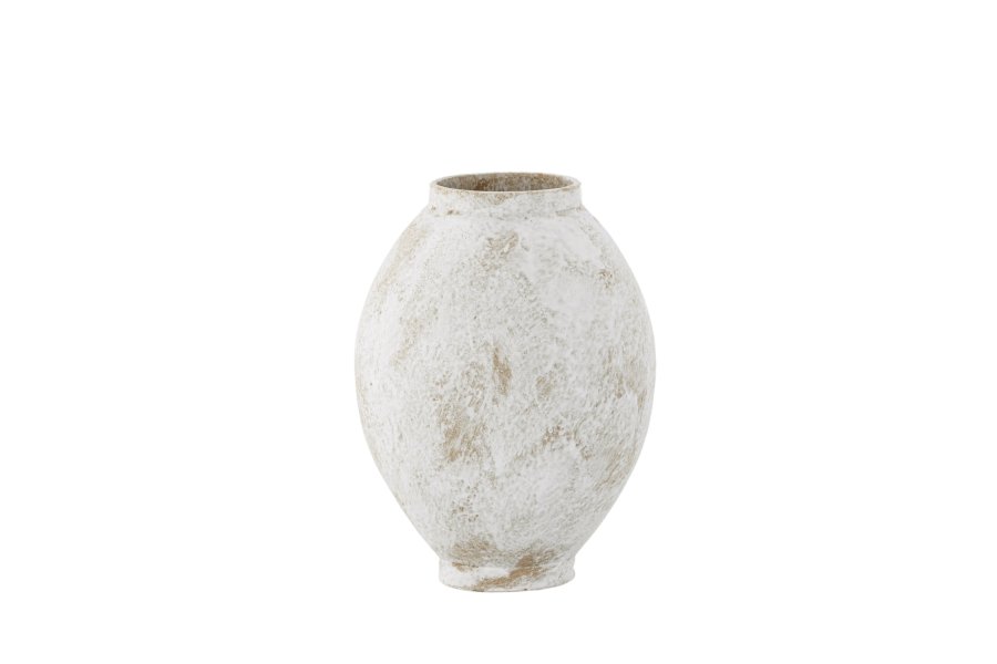 VENTURE DESIGN Globe Vase, rund – beige/braune Keramik (8 x 18 x 22 H)