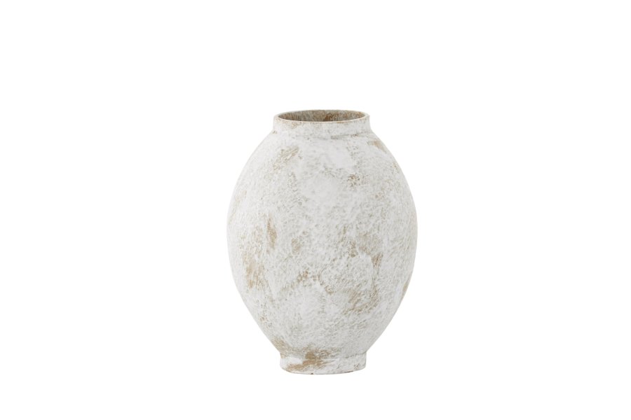 VENTURE DESIGN Globe Vase, rund – beige/braune Keramik (8 x 18 x 22 H)