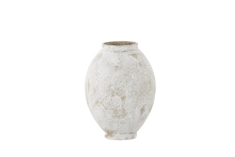 VENTURE DESIGN Globe Vase, rund – beige/braune Keramik (8 x 18 x 22 H)