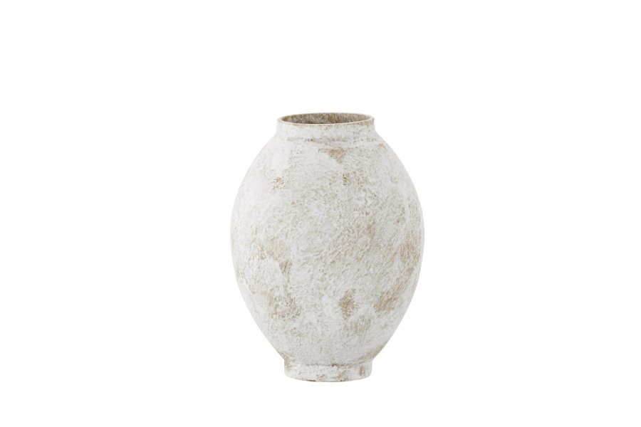 VENTURE DESIGN Globe Vase, rund – beige/braune Keramik (8 x 18 x 22 H)