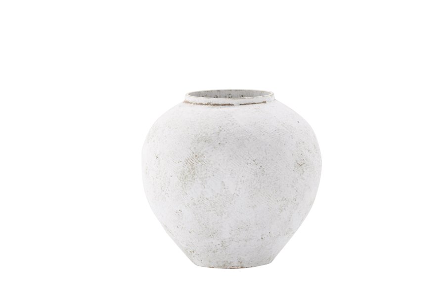 VENTURE DESIGN Globe Vase, rund – beige/braune Keramik (14x25x23H)